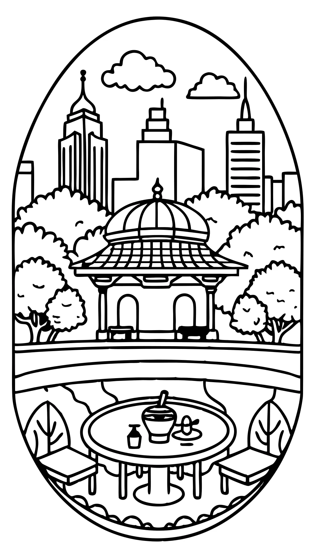 city escapes coloring book pages colored